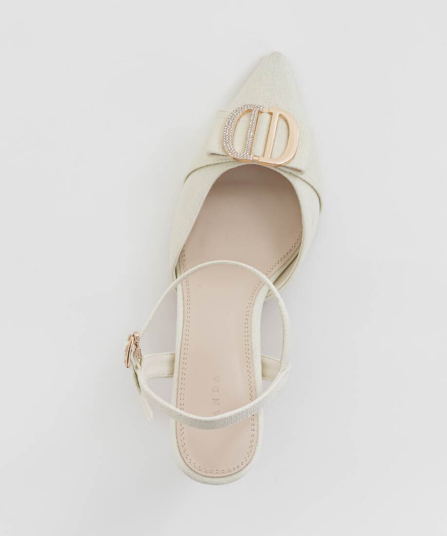  「ビジューパーツストラップパンプス」|パンプス|