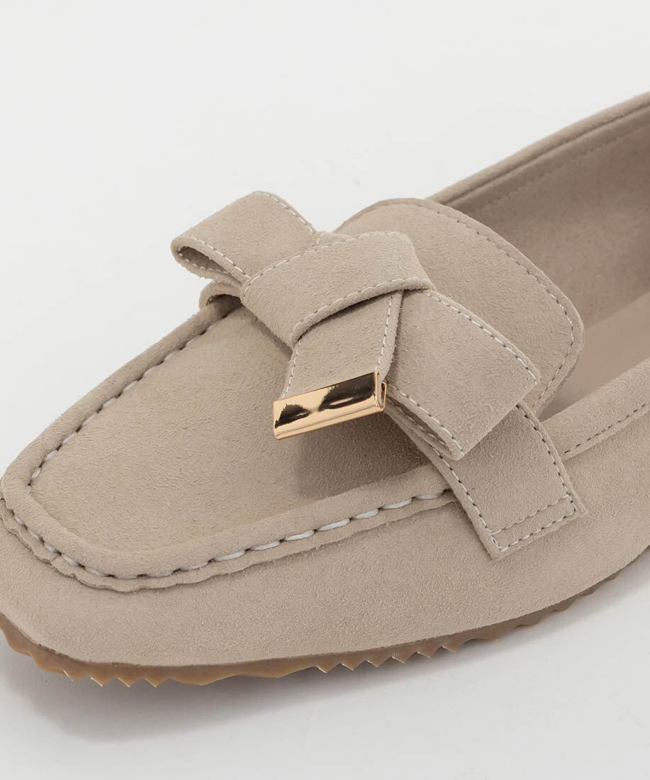  「スクエアトゥリボンモカシンシューズ」|ローファー|