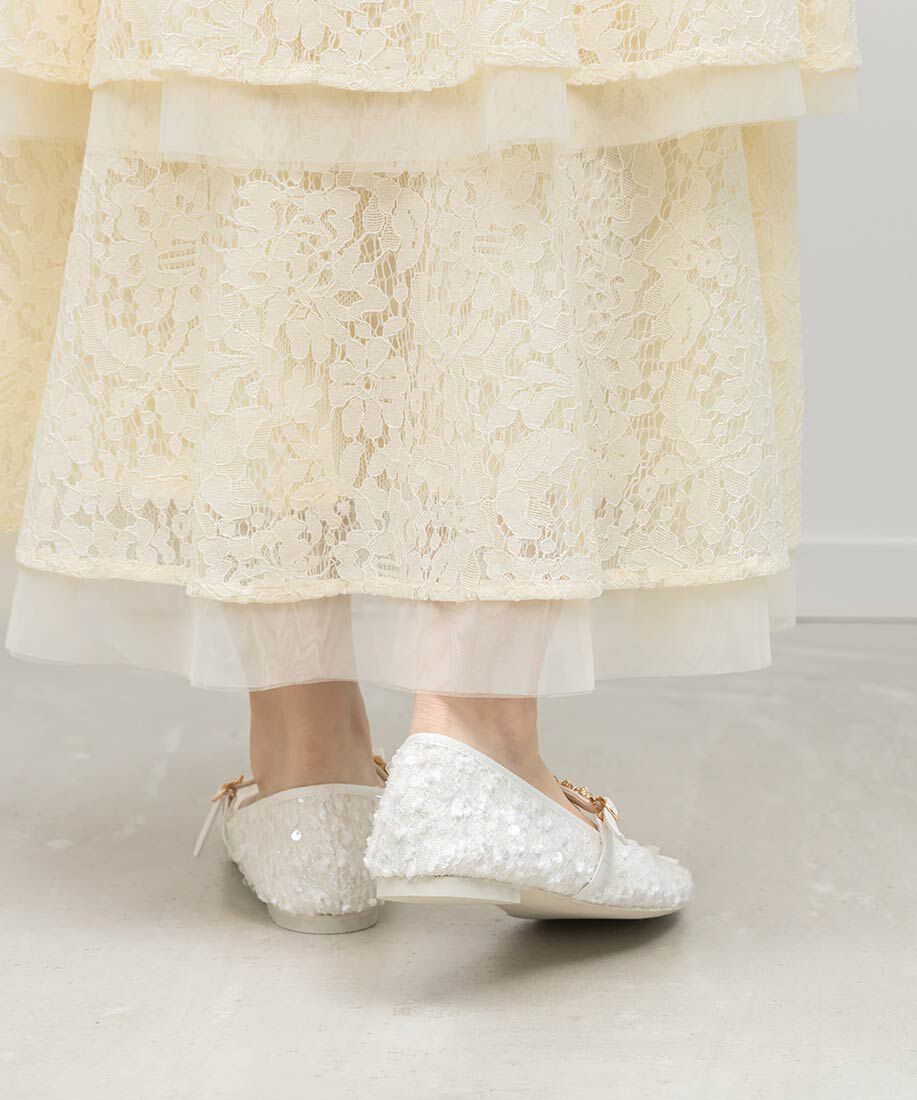  「ビジューストラップバレエシューズ」|パンプス|