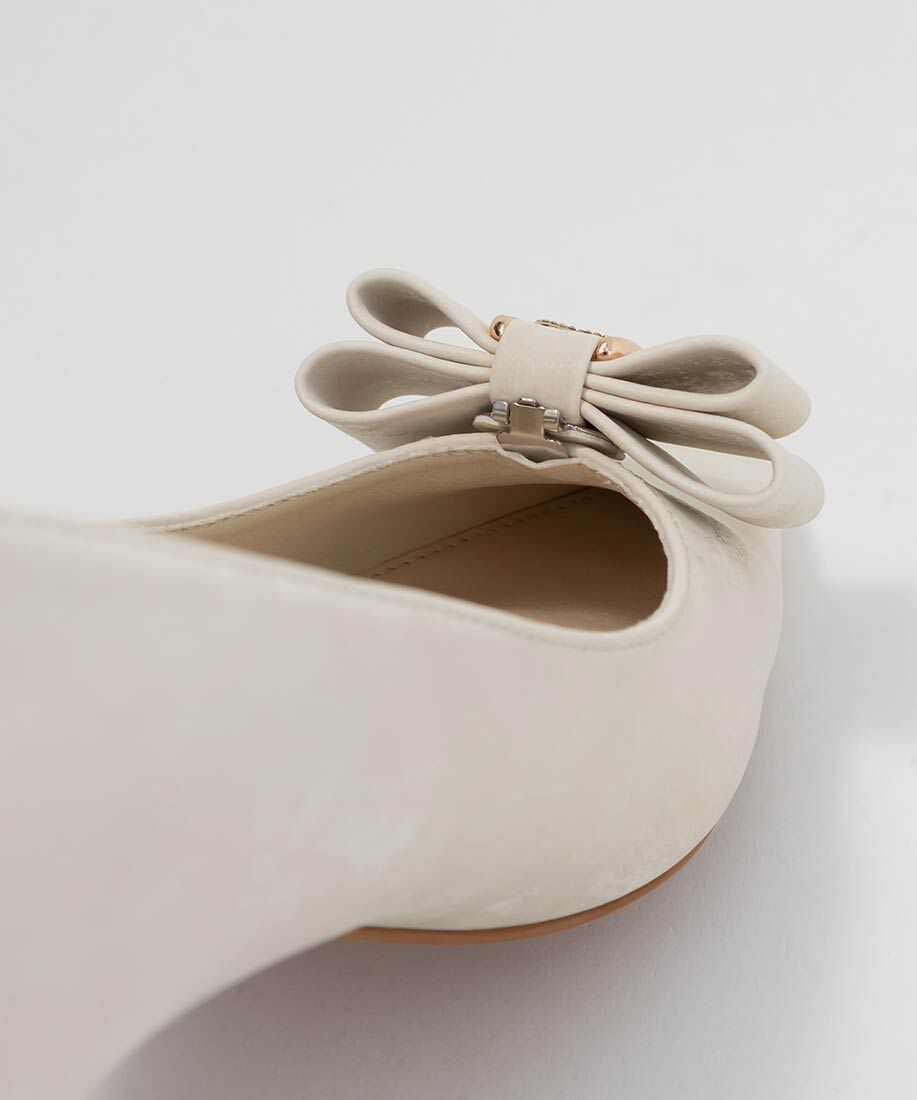  「2WAY ビジューモノグラムリボンパンプス」|パンプス|