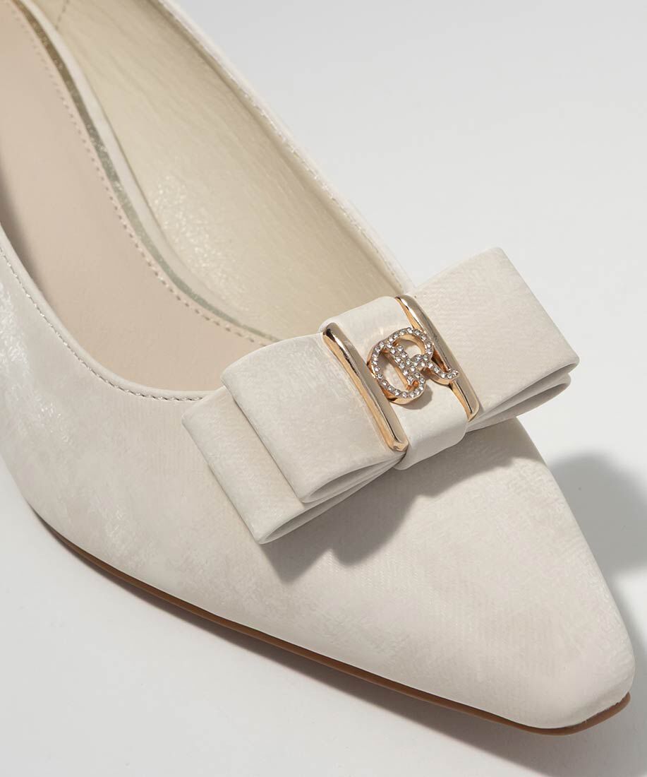  「2WAY ビジューモノグラムリボンパンプス」|パンプス|