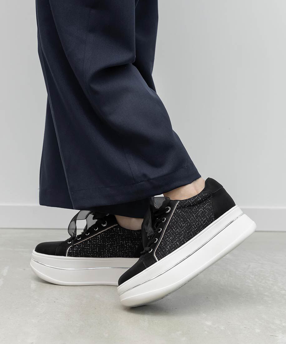  「2WAY シアーリボンプラットフォームスニーカー」|スニーカー|