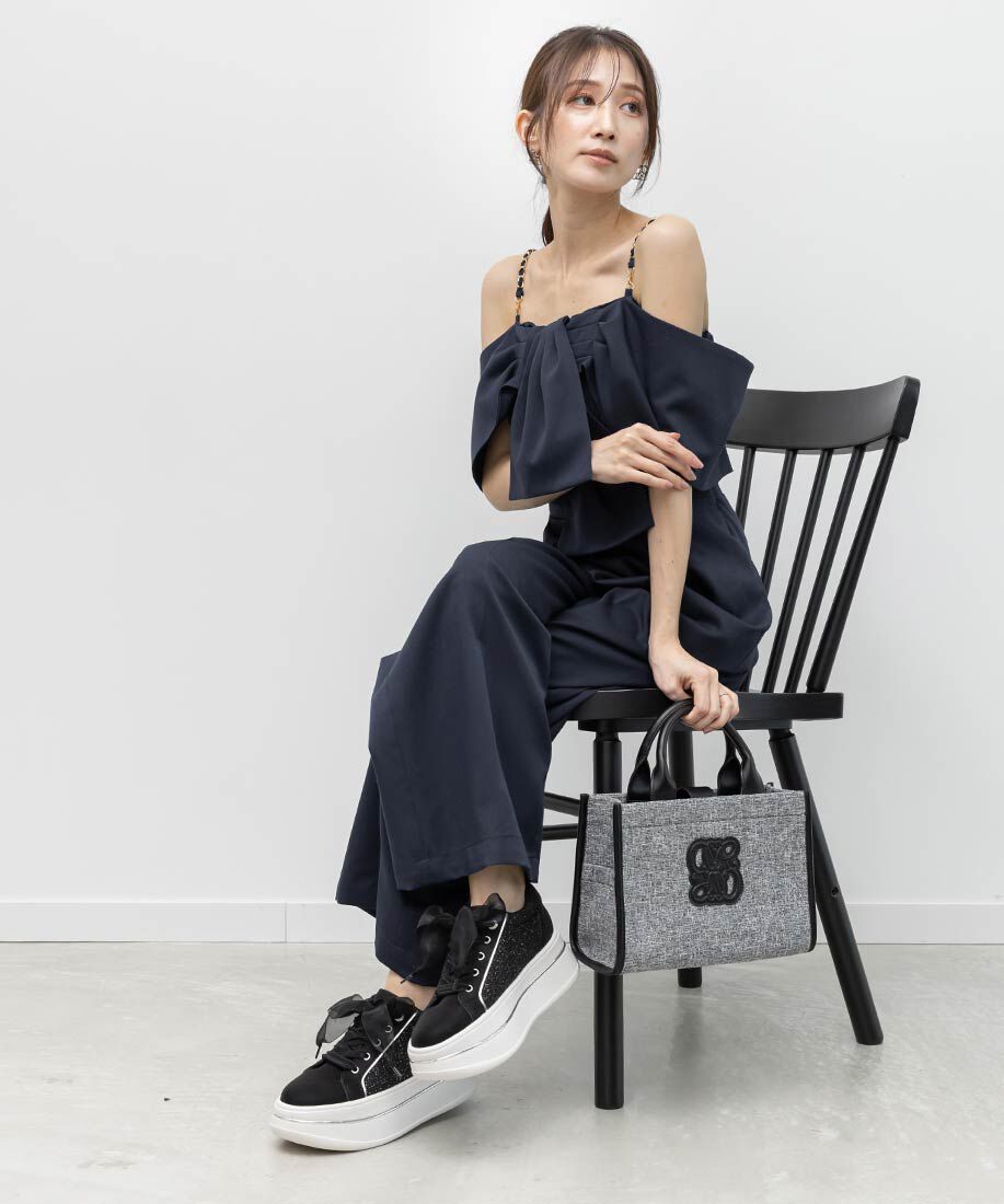  「2WAY シアーリボンプラットフォームスニーカー」|スニーカー|