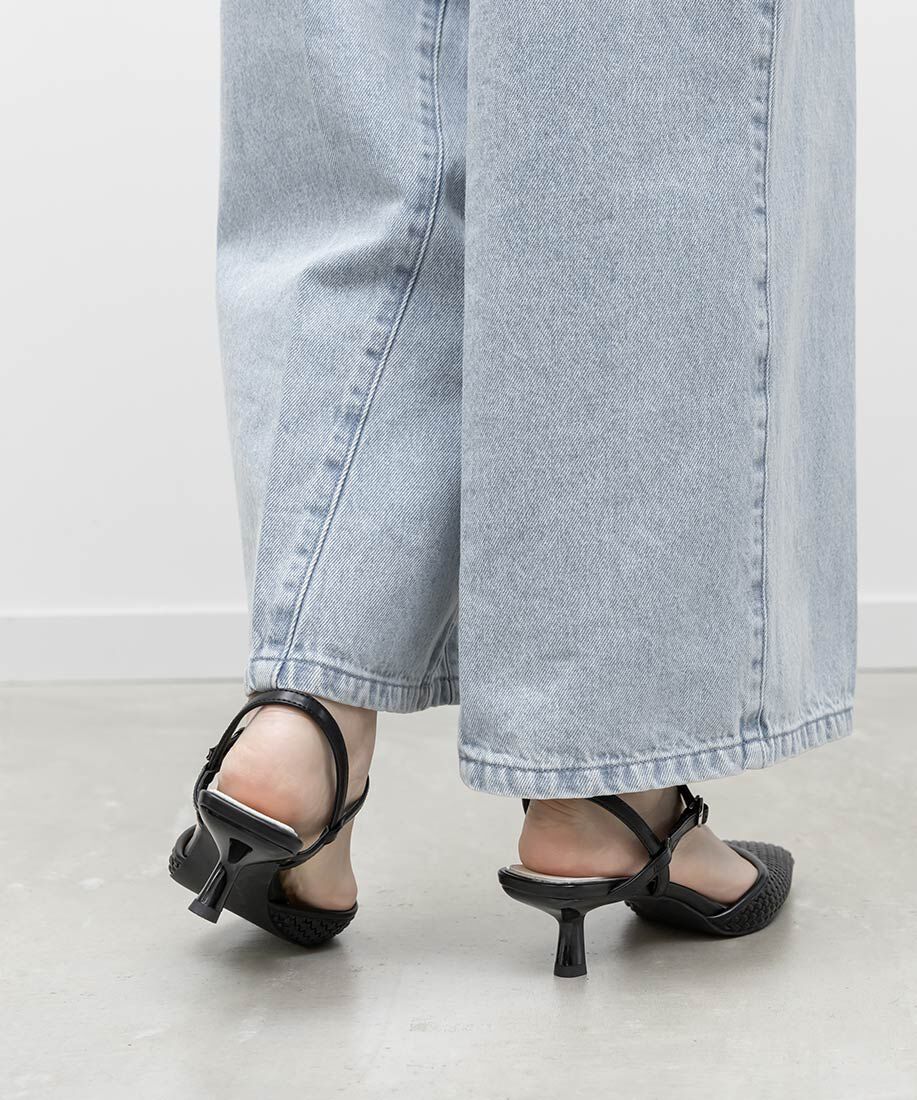  「ブレードデザインアンクルストラップパンプス」|パンプス|