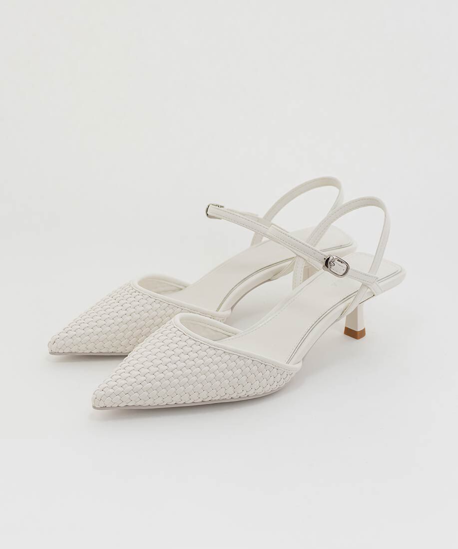  「ブレードデザインアンクルストラップパンプス」|パンプス|