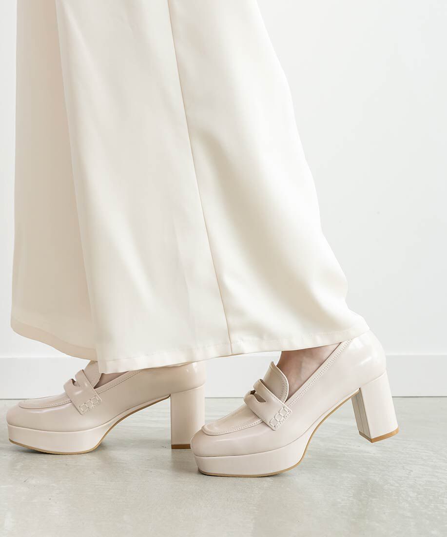  「ストームデザインヒールローファー」|ローファー|