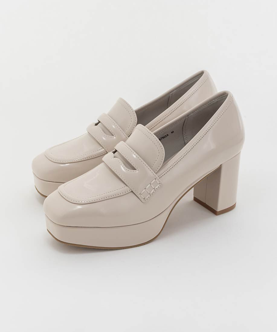  「ストームデザインヒールローファー」|ローファー|