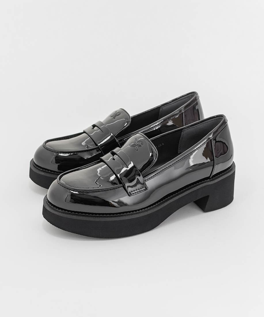  「モノグラムエンボスラウンドトゥローファー」|ローファー|