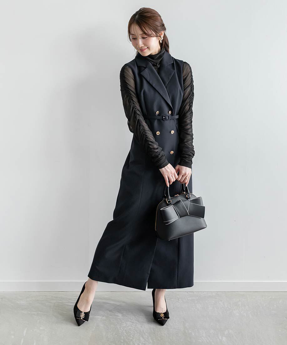  「【走れる美脚パンプス】モノグラムパーツリボンフィットパンプス」|パンプス|