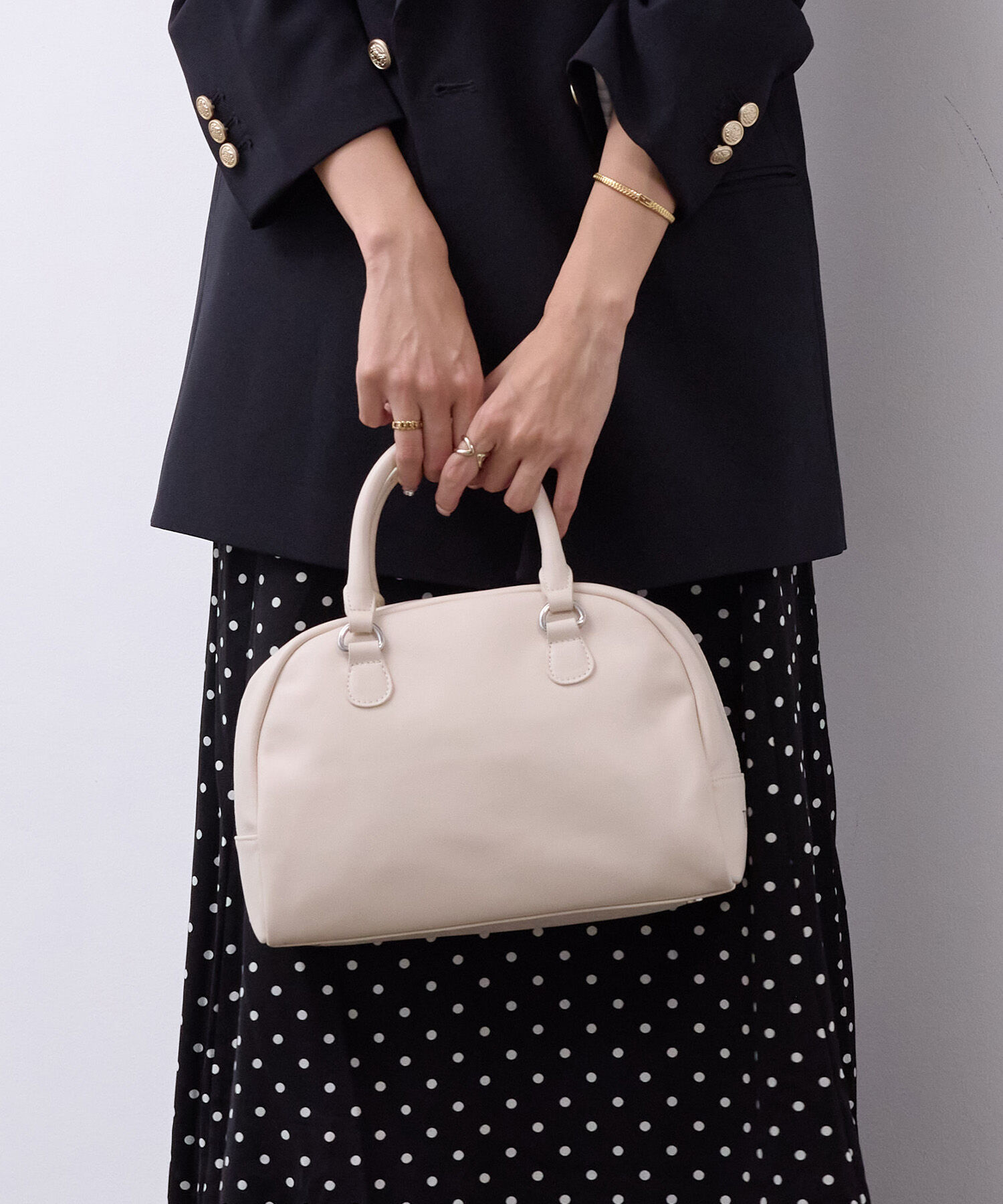 TOPKAPI TREASURE「【TREASURE TOPKAPI】スムースレザー ロゴ ボストン バッグ」|ボストンバッグ|オフ