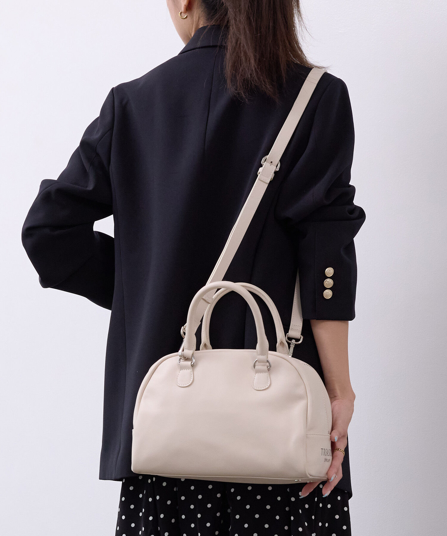 TOPKAPI TREASURE「【TREASURE TOPKAPI】スムースレザー ロゴ ボストン バッグ」|ボストンバッグ|