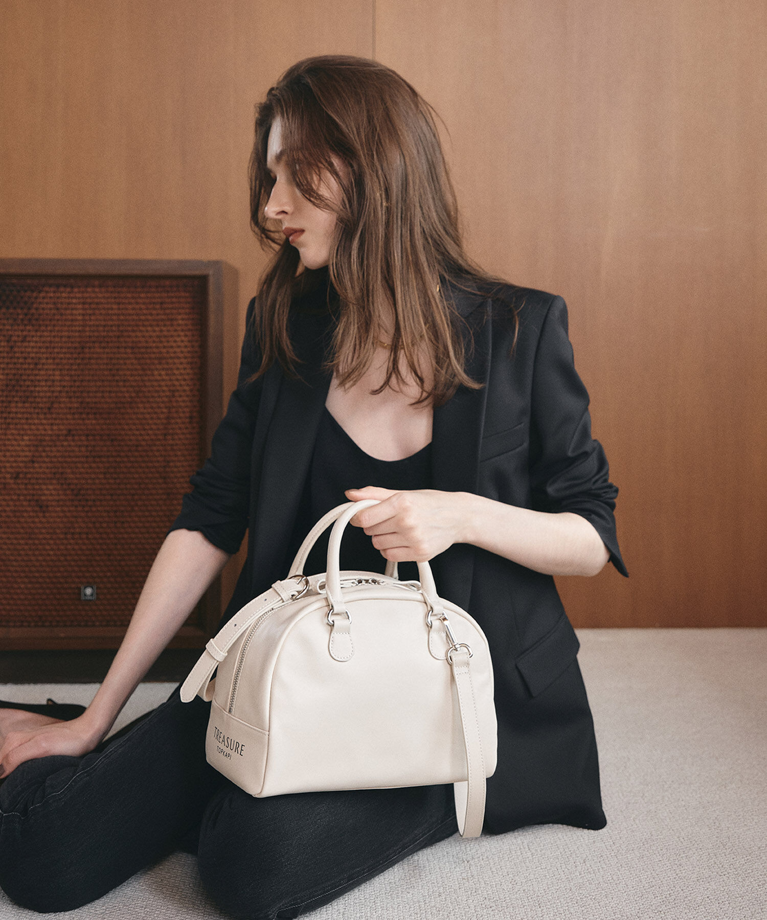 TOPKAPI TREASURE「【TREASURE TOPKAPI】スムースレザー ロゴ ボストン バッグ」|ボストンバッグ|