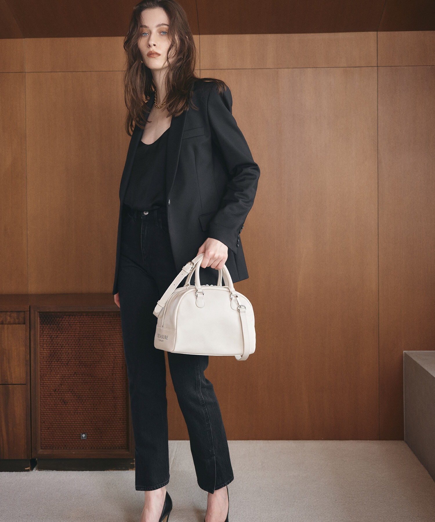 TOPKAPI TREASURE「【TREASURE TOPKAPI】スムースレザー ロゴ ボストン バッグ」|ボストンバッグ|