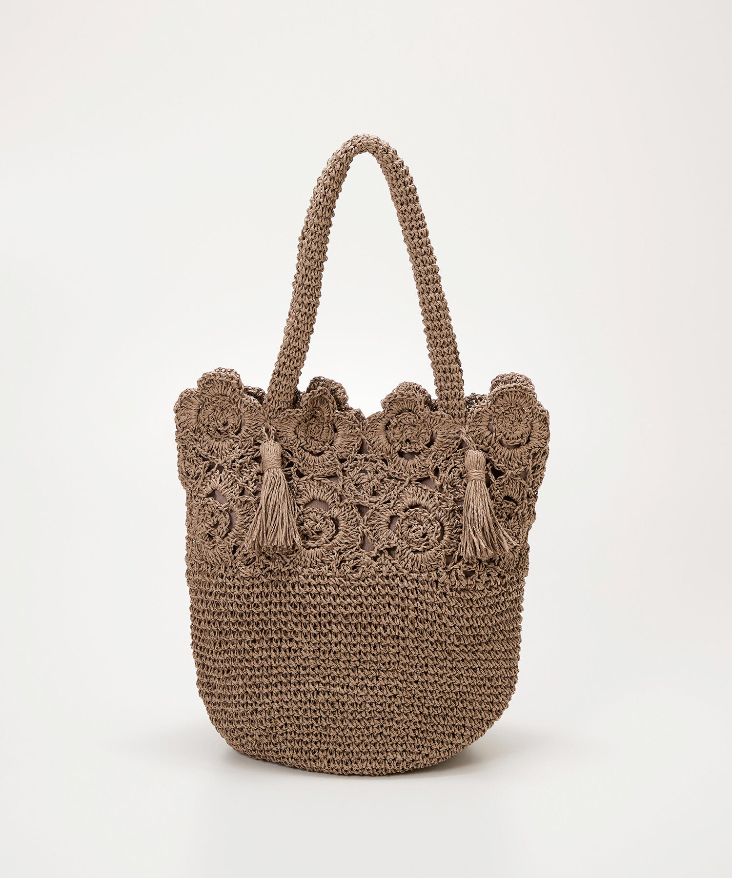 TOPKAPI BREATH「【TREASURE TOPKAPI】フラワーモチーフ ペーパー トートバッグ」|かごバッグ|