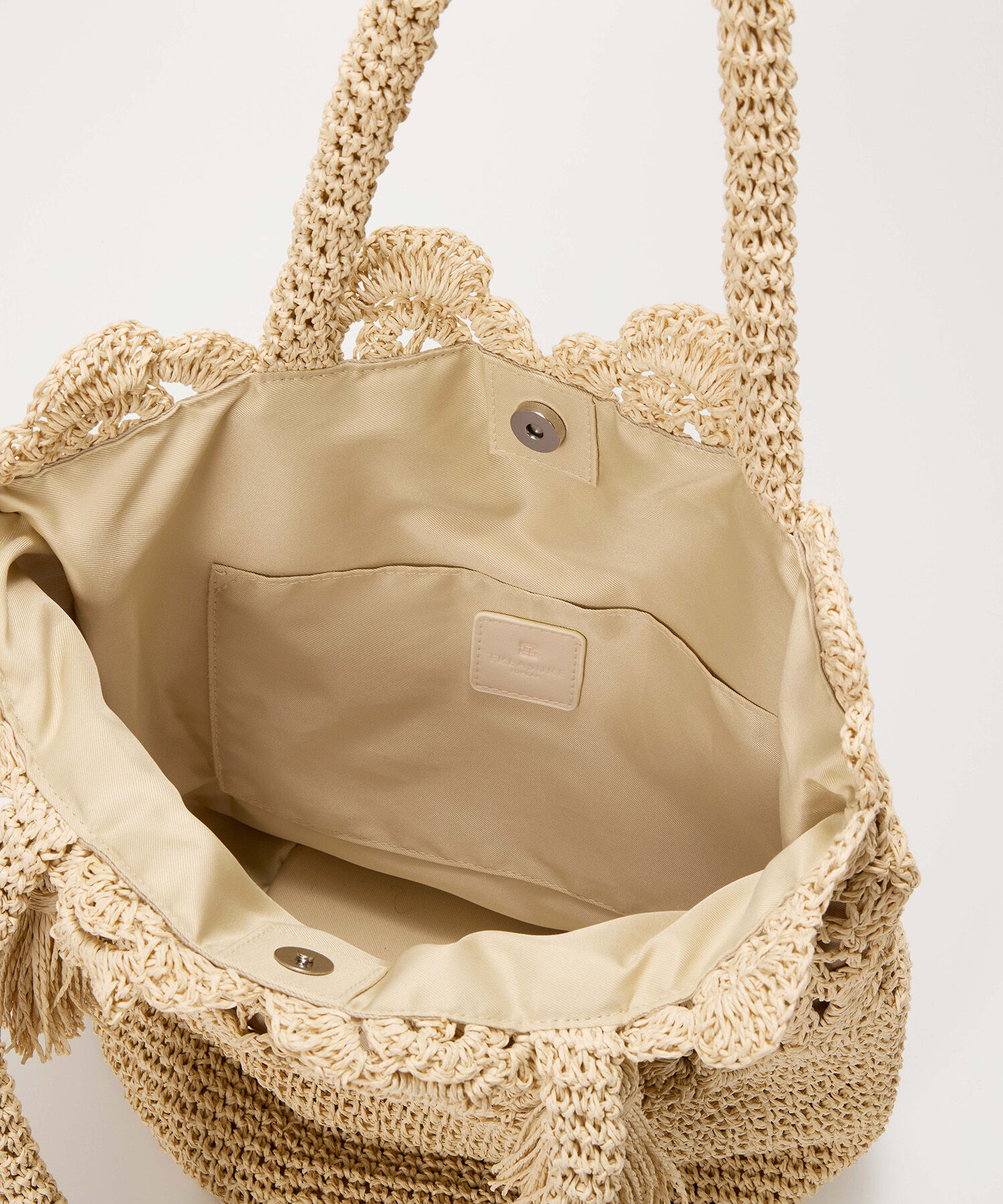 TOPKAPI BREATH「【TREASURE TOPKAPI】フラワーモチーフ ペーパー トートバッグ」|かごバッグ|