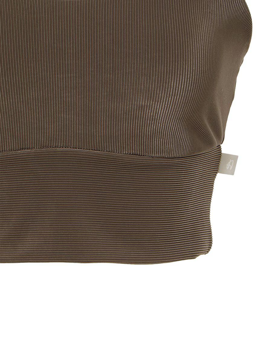 ALBOVE「リブ素材ストラッピーショルダーブラトップス」|スポーツ|