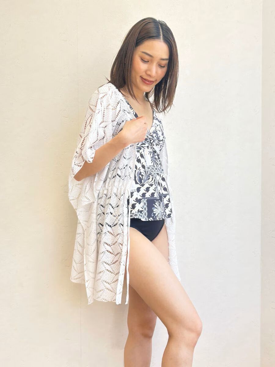 Riberce「【新作水着】ミックスエスニック柄Vネックキャミソール水着(265015)」|ショーツ|