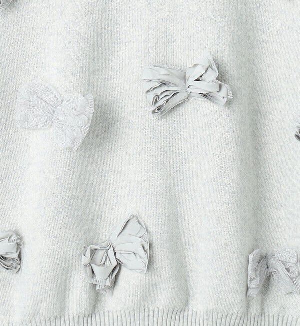 UNITED ARROWS「3D リボン クルーネック ニット」|ニット・セーター|