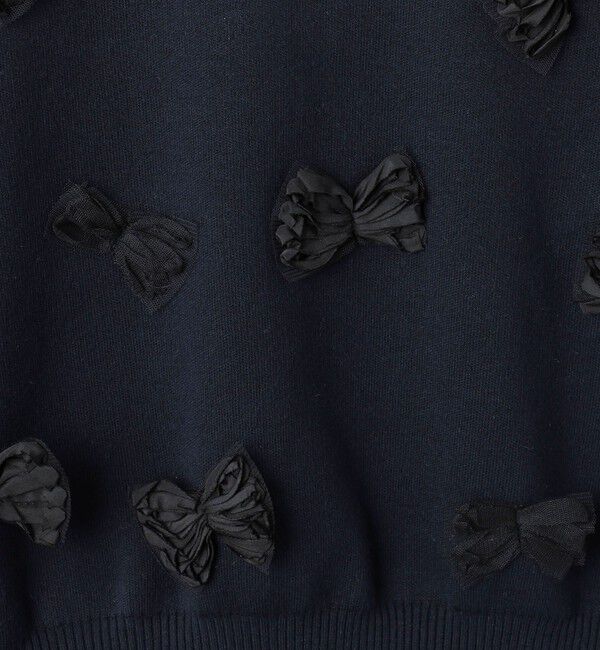 UNITED ARROWS「3D リボン クルーネック ニット」|ニット・セーター|