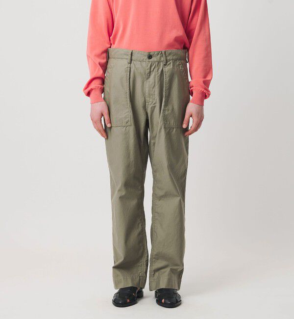 UNITED ARROWS「オーガニックコットン バックサテン ファティーグパンツ」|チノ|