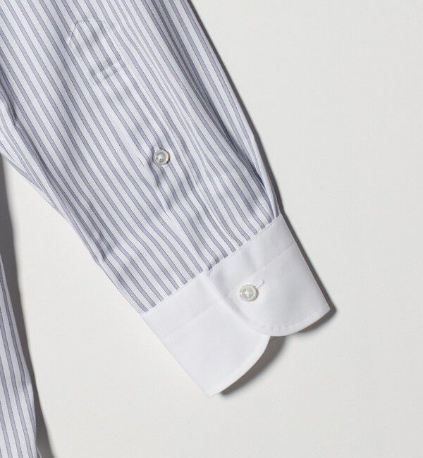 UNITED ARROWS「イージーケア AG キャンディーストライプ セミワイドカラー クレリックシャツ 抗菌防臭」|シャツ・ブラウス|