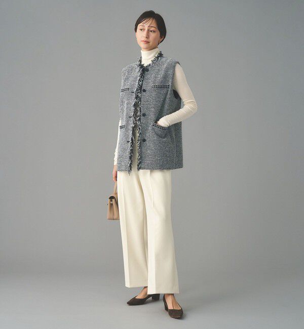 UNITED ARROWS「SPONGY タック ワイドパンツ」|スラックス|