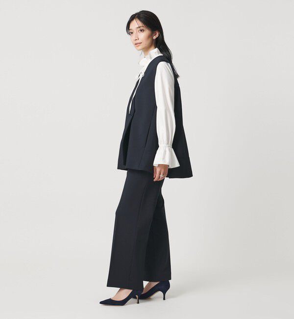 UNITED ARROWS「SPONGY タック ワイドパンツ」|スラックス|