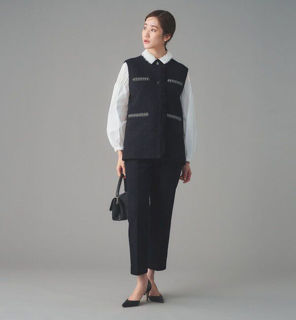 UNITED ARROWS「2トーン ツイードライク パンツ」|スラックス|