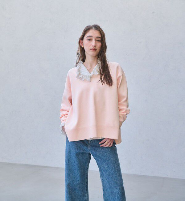 UNITED ARROWS「スウェットライク スキッパーニット ‐ウォッシャブル‐」|ニット・セーター|