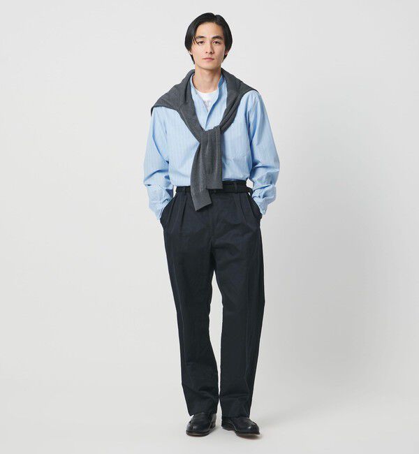 UNITED ARROWS「カリビアーナミルズ ポプリン バンドカラーシャツ」|シャツ・ブラウス|