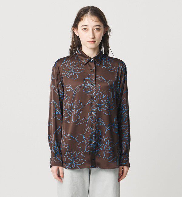 UNITED ARROWS「アブストラクトフラワー シャツ ‐ウォッシャブル‐」|シャツ・ブラウス|