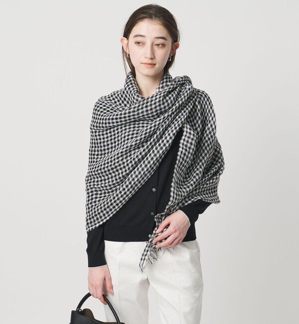 UNITED ARROWS「【一部別注】＜MARIANI＞LIN ギンガムチェック ストール」|ストール|
