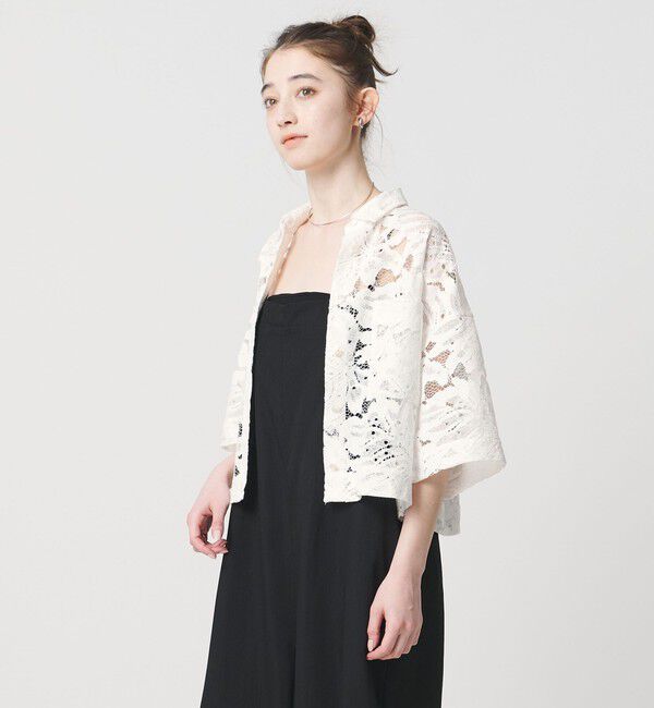 UNITED ARROWS「＜SACRA＞レース シャツブラウス」|シャツ・ブラウス|