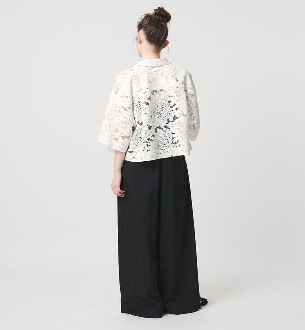 UNITED ARROWS「＜SACRA＞レース シャツブラウス」|シャツ・ブラウス|