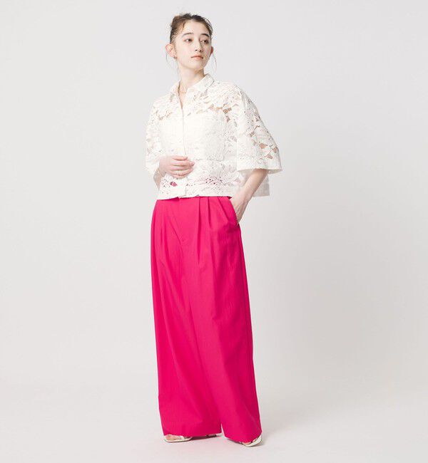 UNITED ARROWS「＜SACRA＞レース シャツブラウス」|シャツ・ブラウス|