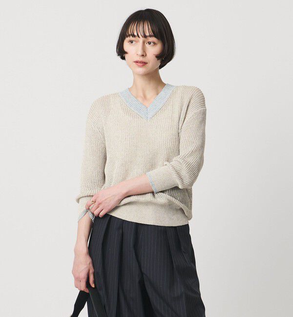 UNITED ARROWS「カラーヤーン Vネック ニット ‐ウォッシャブル‐」|ニット・セーター|