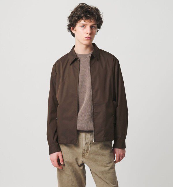 UNITED ARROWS「スムース タイプライター モダン ハリントン ブルゾン」|ブルゾン・スタジャン|DK.BROWN