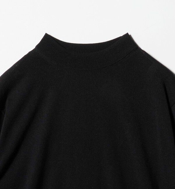 UNITED ARROWS「ショートスリーブ モックネック ニットTシャツ UA COZY ウォッシャブル 抗菌防臭」|Tシャツ・カットソー|