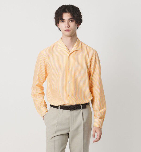 UNITED ARROWS「SOKTAS カラーストライプ オープンカラーシャツ」|シャツ・ブラウス|