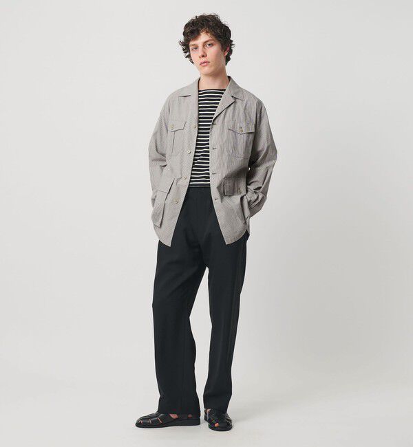 UNITED ARROWS「ギザコットン コードレーン サファリジャケット」|ミリタリージャケット|