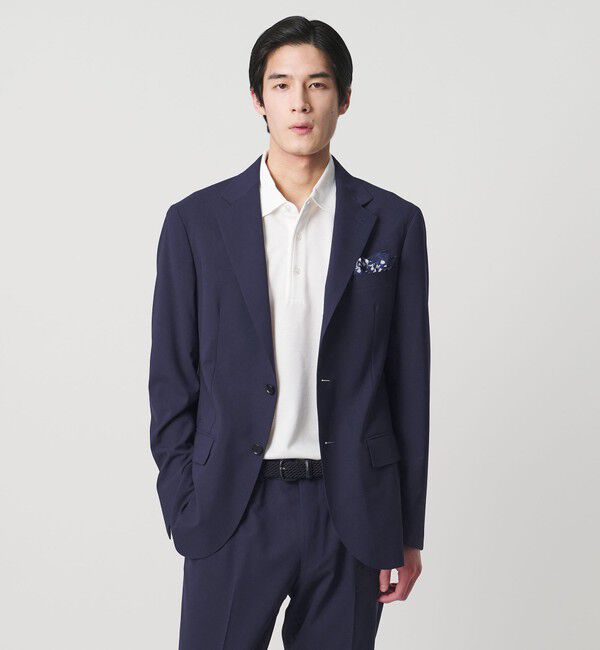 UNITED ARROWS「トロピカル シングル 3ボタン テーラードジャケット COMFORT EASY‐MODEL 2WAYストレッチ 撥水」|テーラードジャケット|