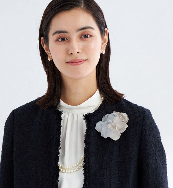 UNITED ARROWS green label relaxing「フラワーミックス コサージュ」|ブローチ・コサージュ|LT.GRAY