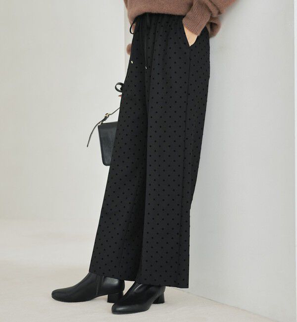 UNITED ARROWS green label relaxing「【結論シリーズ】ニーハイフレアパンツ ウラキモウ ドット［size SHORT/TALLあり］」|その他|