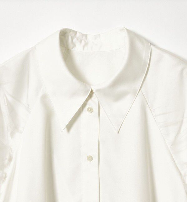 EMMEL REFINES「＜EMMEL REFINES＞EM チュールレイヤー ミニエリ シャツ」|シャツ・ブラウス|