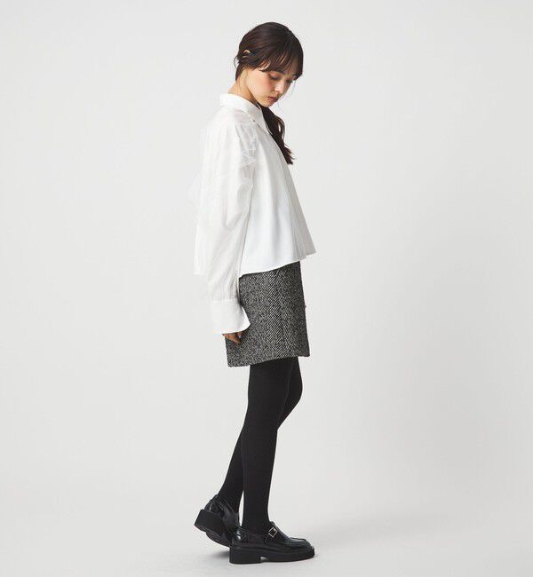 EMMEL REFINES「＜EMMEL REFINES＞EM チュールレイヤー ミニエリ シャツ」|シャツ・ブラウス|