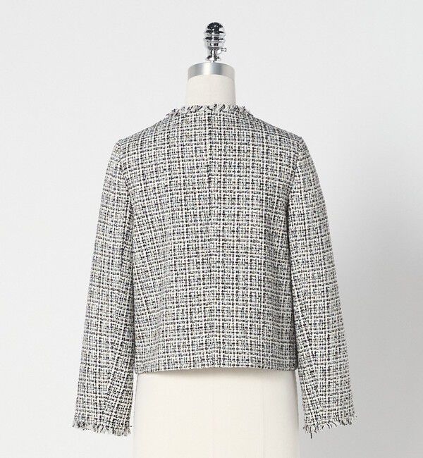 UNITED ARROWS green label relaxing「ツイードライク ノーカラー ジャケット」|ノーカラージャケット|