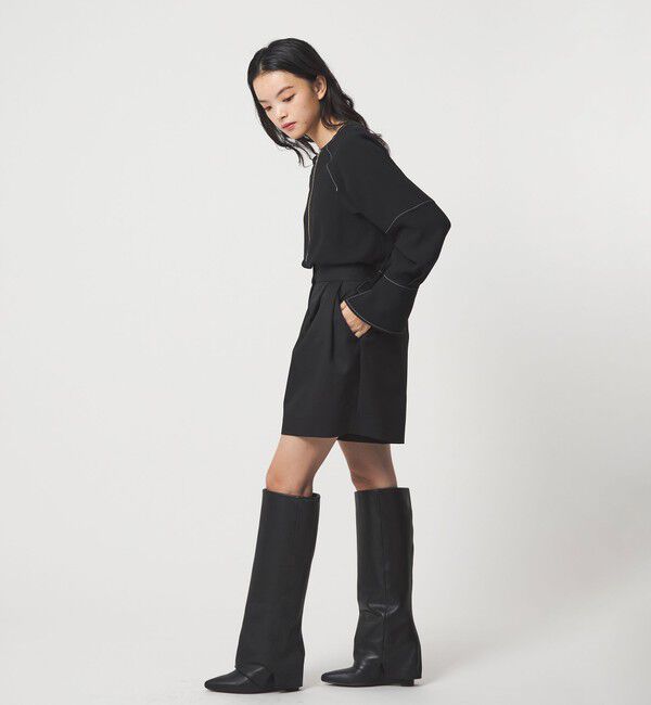 EMMEL REFINES「＜EMMEL REFINES＞EM ステッチ2WAY ジップ ブラウス」|シャツ・ブラウス|