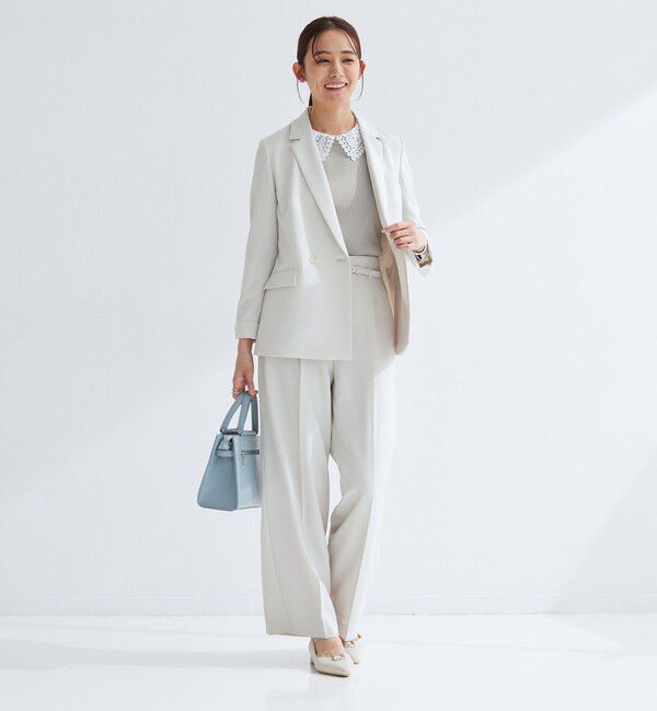 UNITED ARROWS green label relaxing「リブ エリレース 2WAY ニット プルオーバー ウォッシャブル」|ニット・セーター|