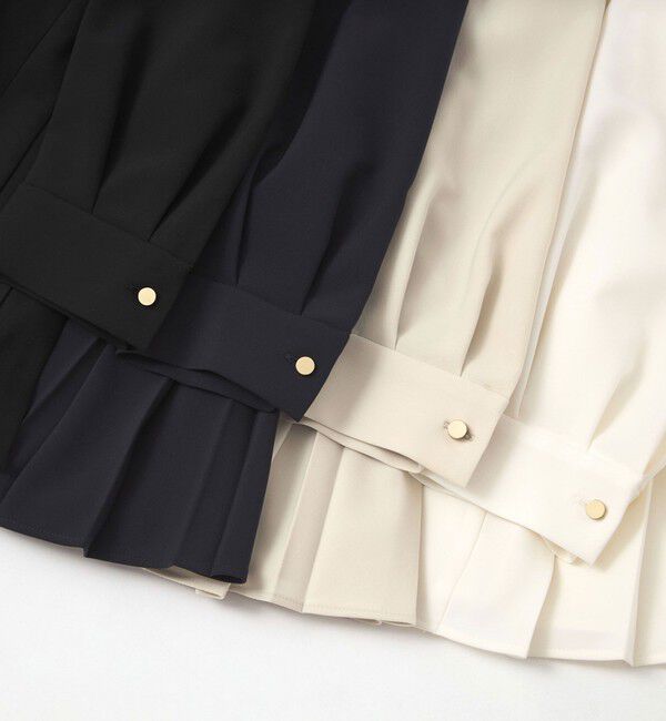 UNITED ARROWS green label relaxing「［size SHORTあり］パウドレ プリーツ ブラウス ウォッシャブル ストレッチ」|シャツ・ブラウス|