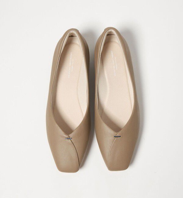 UNITED ARROWS green label relaxing「クッショニーシューズ スクエアトゥ メタルチップ / フラットシューズ」|パンプス|